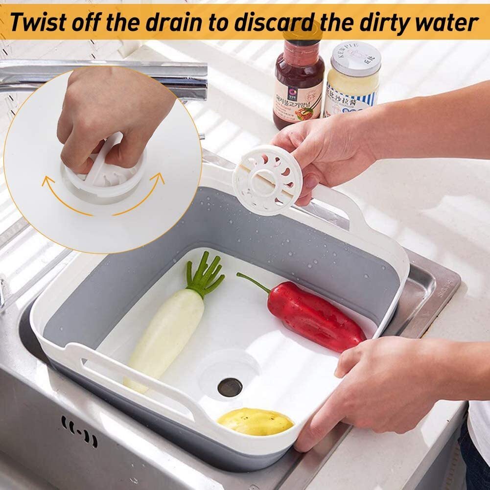 10x Collapsible Strainer Foldable Fruit Veggies Wash Colander Storage Basket - Image 9