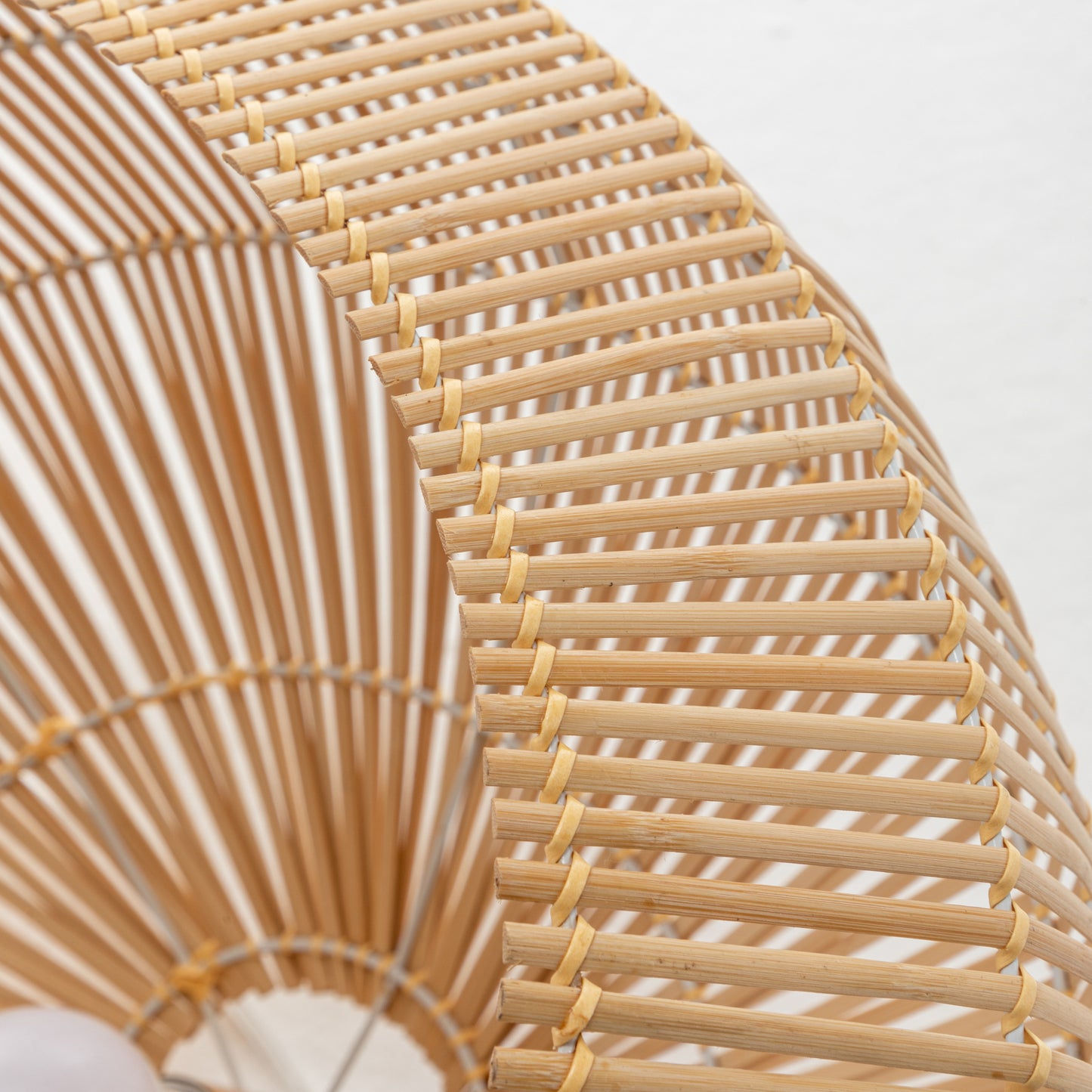 Solara Sphere Natural Hand-Woven Bamboo Cage Pendant Lamp Light - Image 4