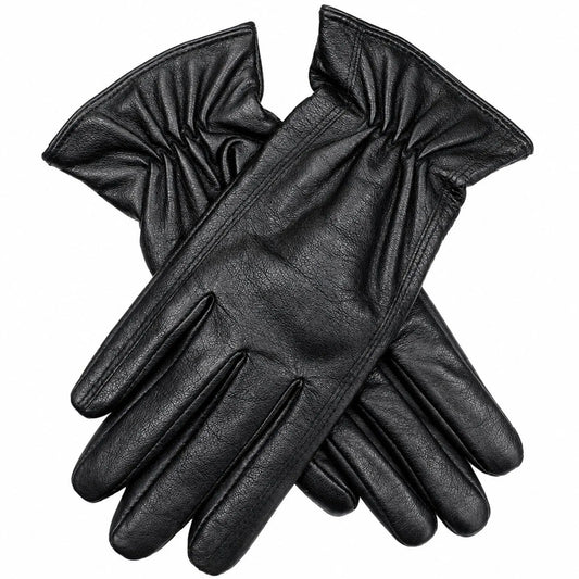 Womens Premium Kangaroo Leather Gloves 100% Wool Lined Winter Warm - Black