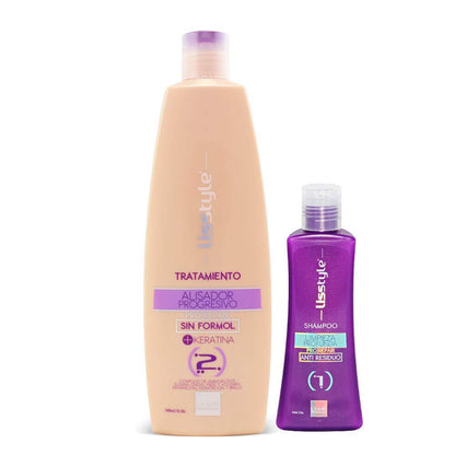 L'mar Lisstyle Alisador Pro-Repair 2-Step Keratin Hair Straightening Treatment Kit - Image 2