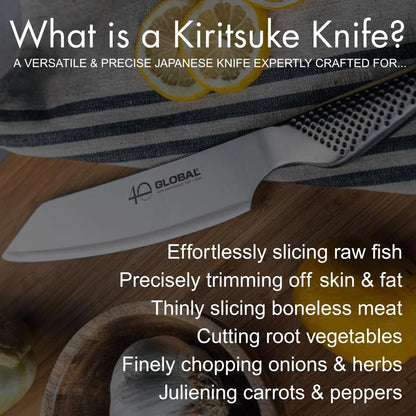 Global 40th Anniversary Kiritsuke Knife 15cm in Stainless Steel - Image 6