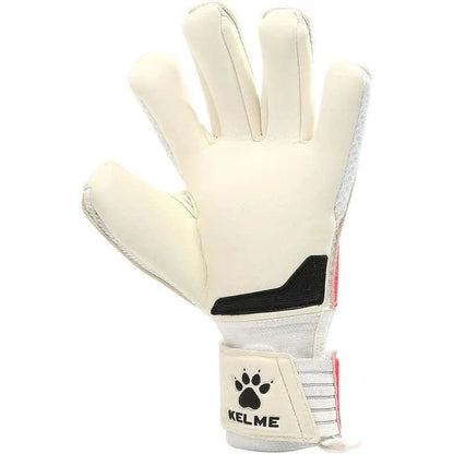 KELME K-Paw1 Pro Goalkeeper Gloves Soccer Football in White/Red - Image 7
