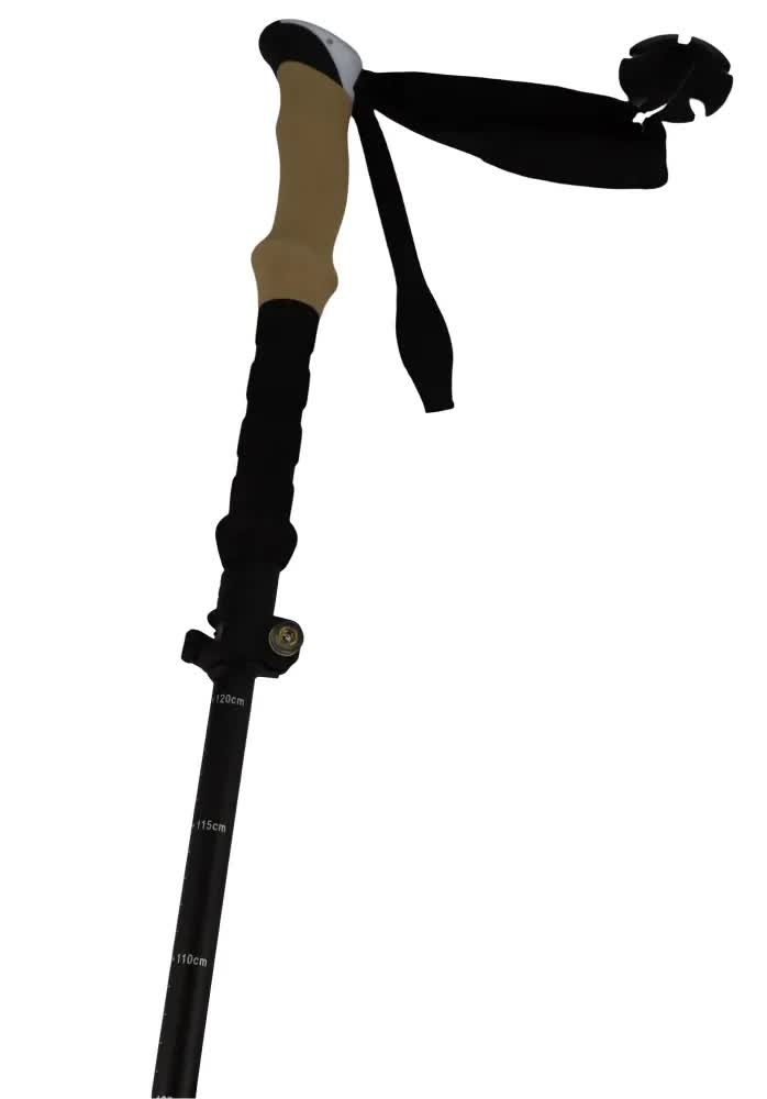 2x Telescopic Adjustable Hiking Pole Folding Walking Stick Adjustable Trekking 105cm - 125cm - Image 5