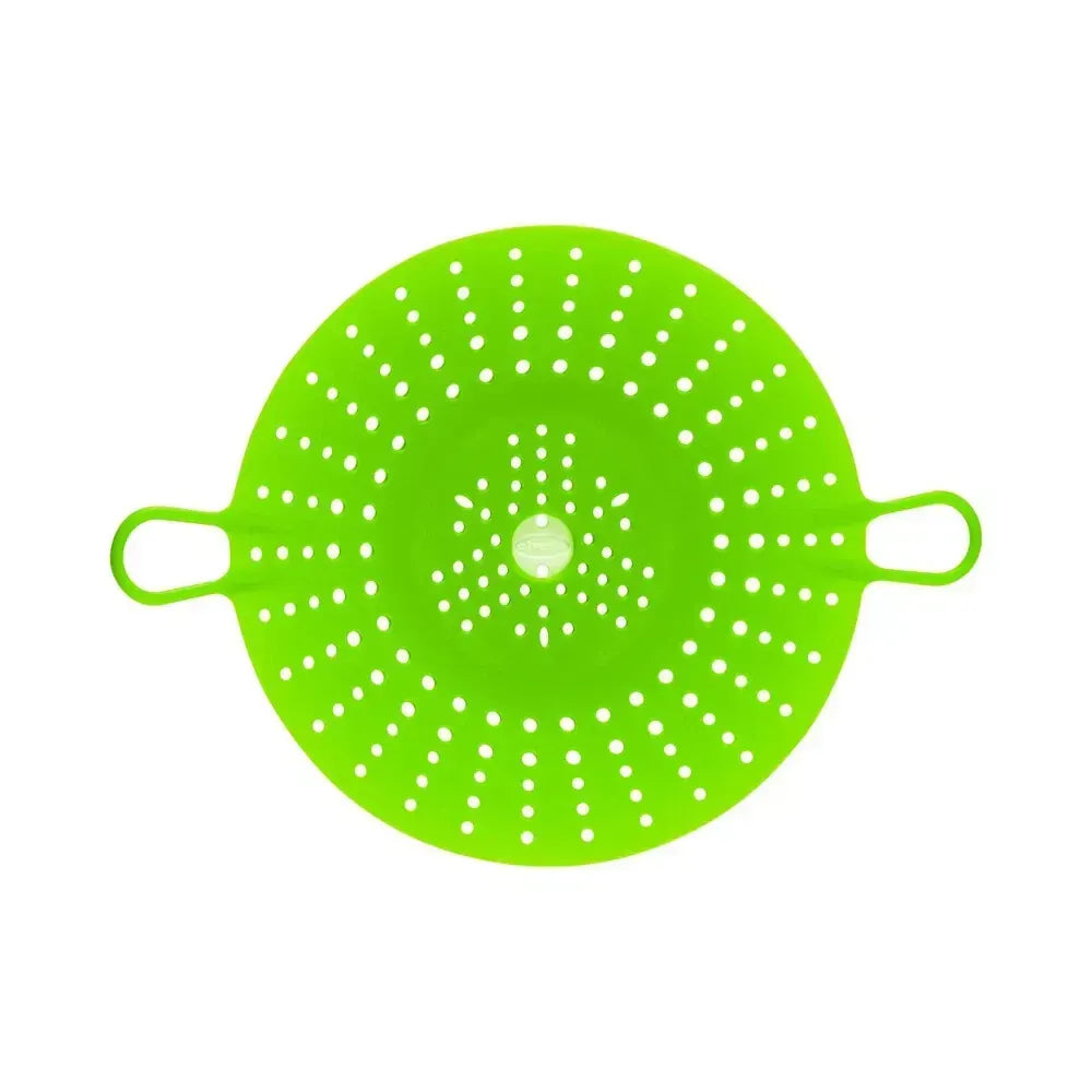 Chef'n Vibe Round 29.5cm Silicone Vegetable Steamer Kitchen Cooking Basket - Green - Image 2