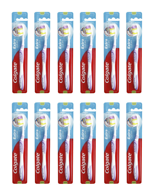 12x Colgate Extra Clean Toothbrush Medium (12 Packs of 1)