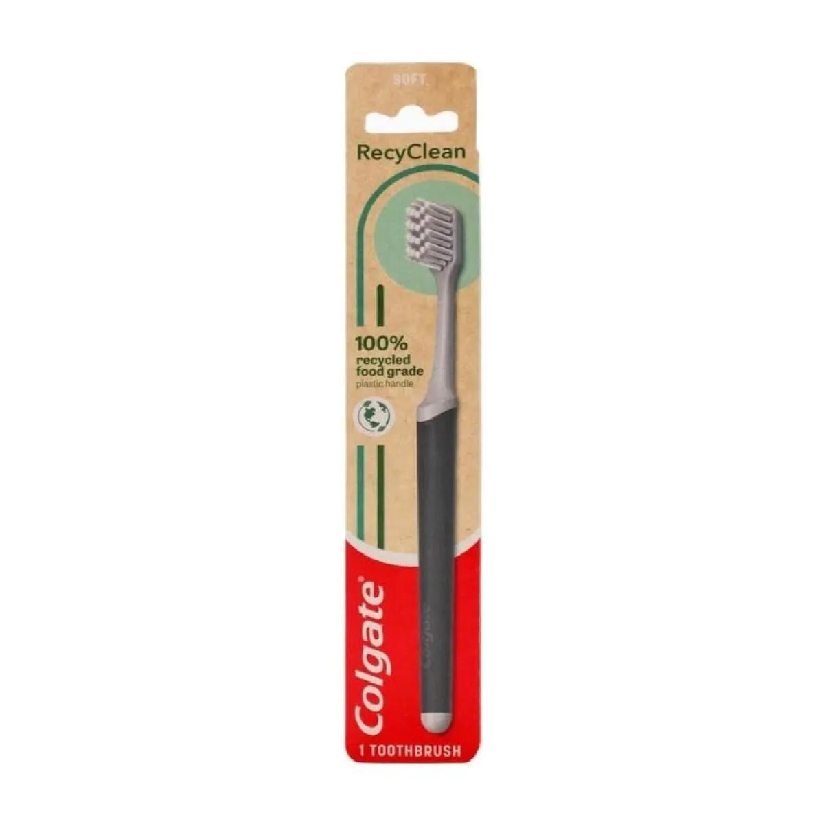 6x Colgate Toothbrush 100% Recycled Food Grade Plastic Handle Soft Bristles - Image 3