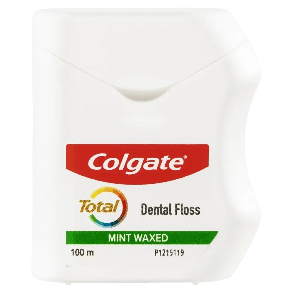 Colgate Total Dental Floss Mint Waxed Plaque Removal - 100m - Image 4