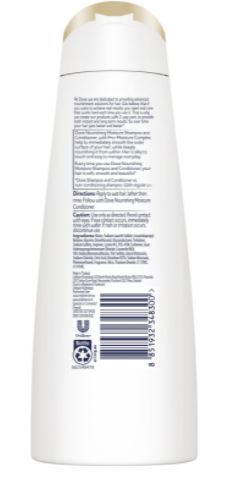 Dove 320mL Shampoo Nourishing Moisture For Normal To Dry Hair - Image 3
