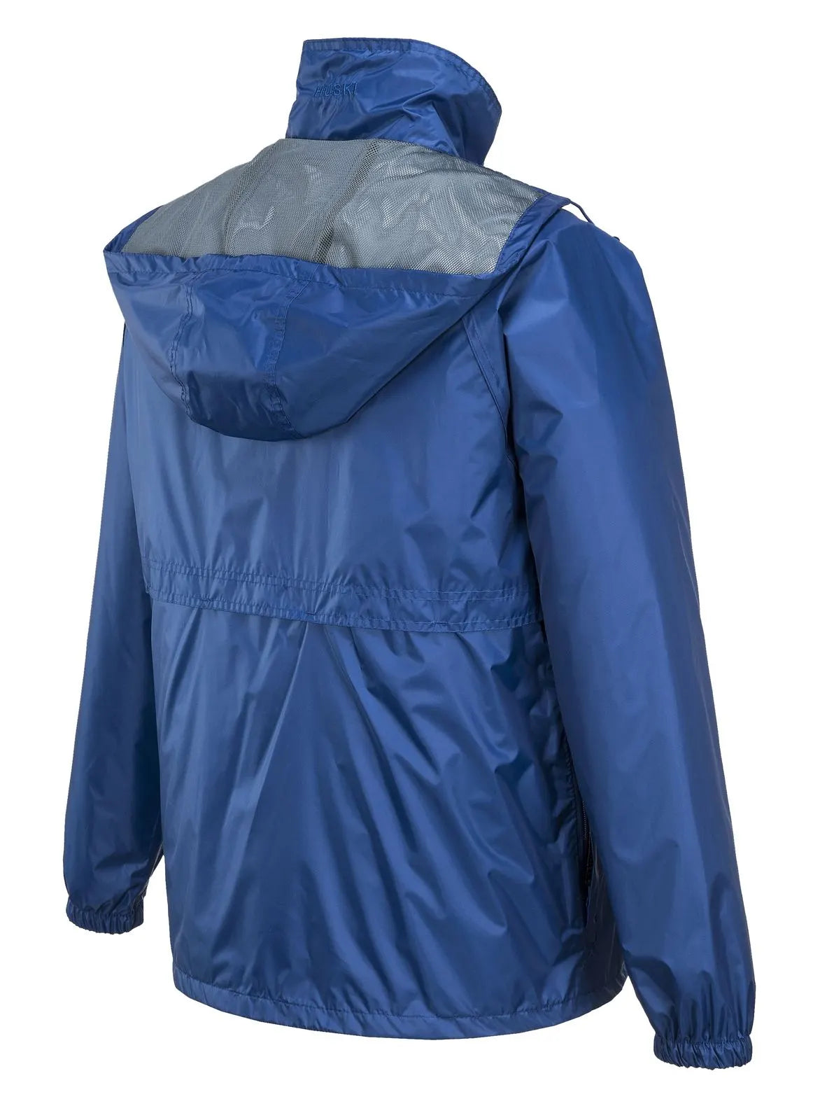 HUSKI STRATUS RAIN JACKET Waterproof Workwear Concealed Hood Windproof Packable - Cobalt - Image 5