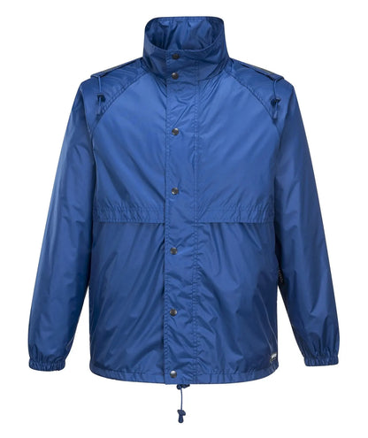 HUSKI STRATUS RAIN JACKET Waterproof Workwear Concealed Hood Windproof Packable - Cobalt - Image 6