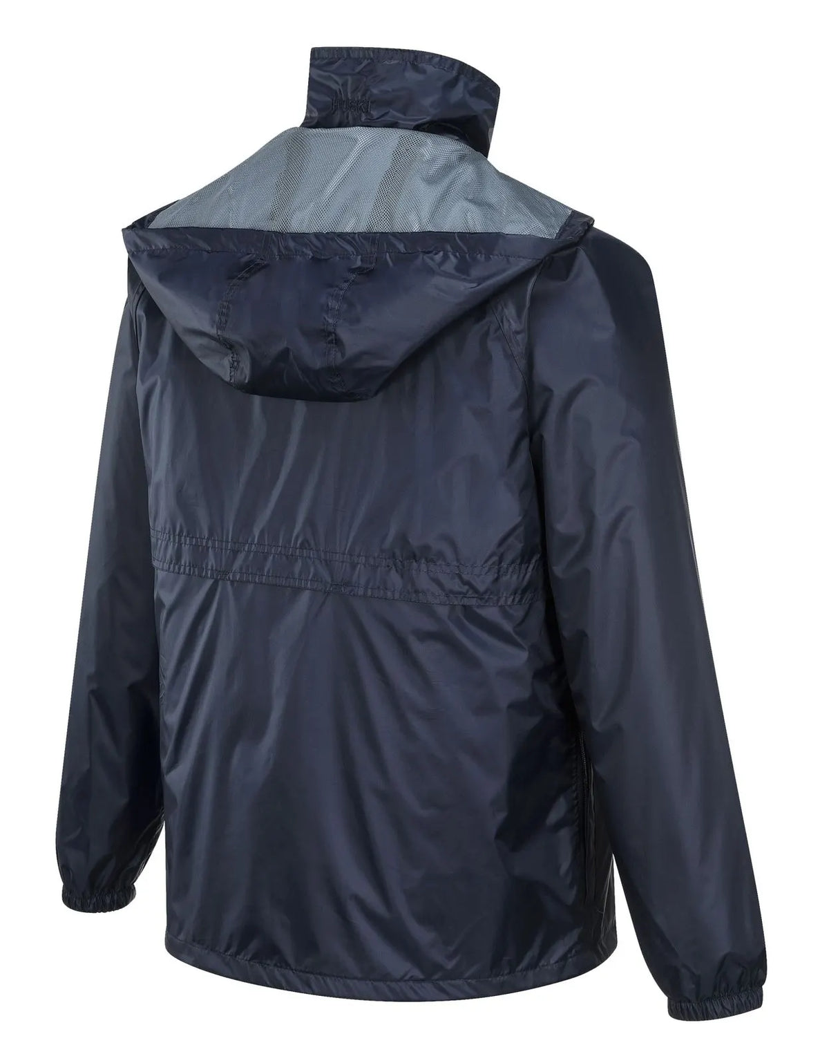 HUSKI STRATUS RAIN JACKET Waterproof Workwear Concealed Hood Windproof Packable - Navy Blue - Image 5