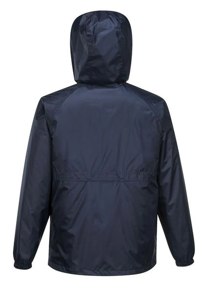 HUSKI STRATUS RAIN JACKET Waterproof Workwear Concealed Hood Windproof Packable - Navy Blue - Image 6