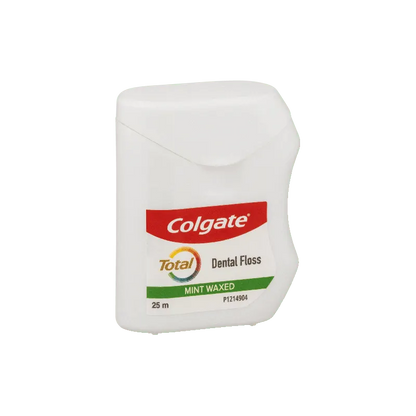 6x Colgate Total Dental Floss Mint Waxed Plaque Removal Gum Care - 25m - Image 4