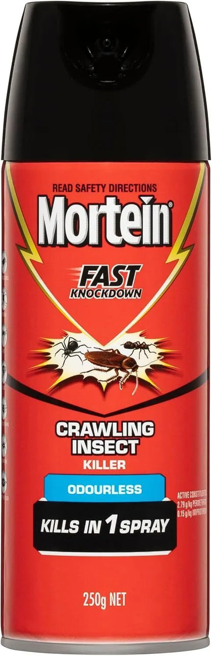 Mortein Fast Knockdown Odourless Surface Spray Crawling Insect Killer 250g