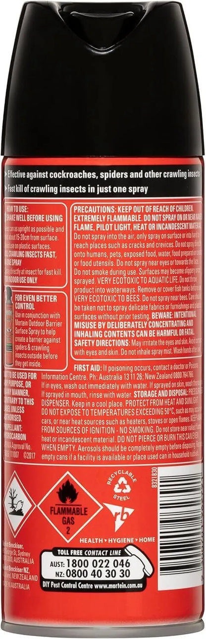Mortein Fast Knockdown Odourless Surface Spray Crawling Insect Killer 250g - Image 4