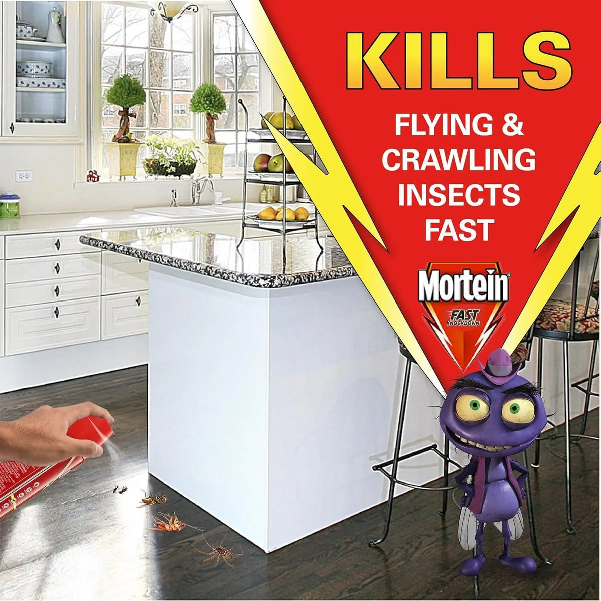 1 Pack of 2 300g Mortein Fast Knockdown Multi Insect Killer Surface Spray - Image 3