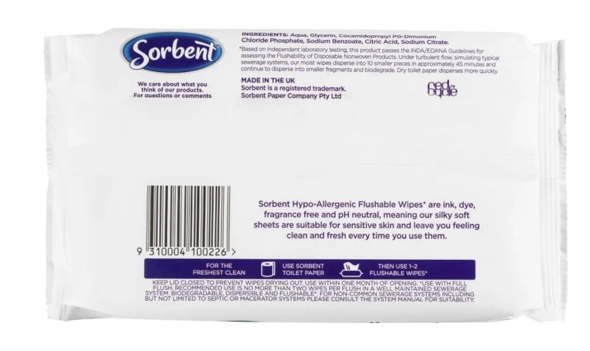 Sorbent Clean and Fresh Hypo Allergenic Wet Wipes Set (40-Pieces) - Image 4