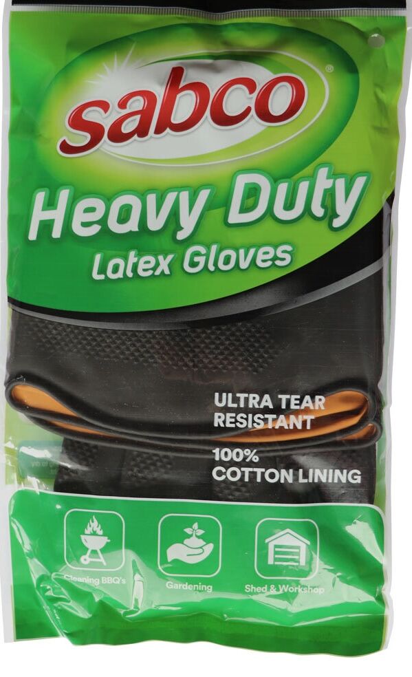 96 Pairs Sabco Heavy Duty Latex Gloves w/ Cotton Lining - Large Size Bulk (1 Carton) - Image 4