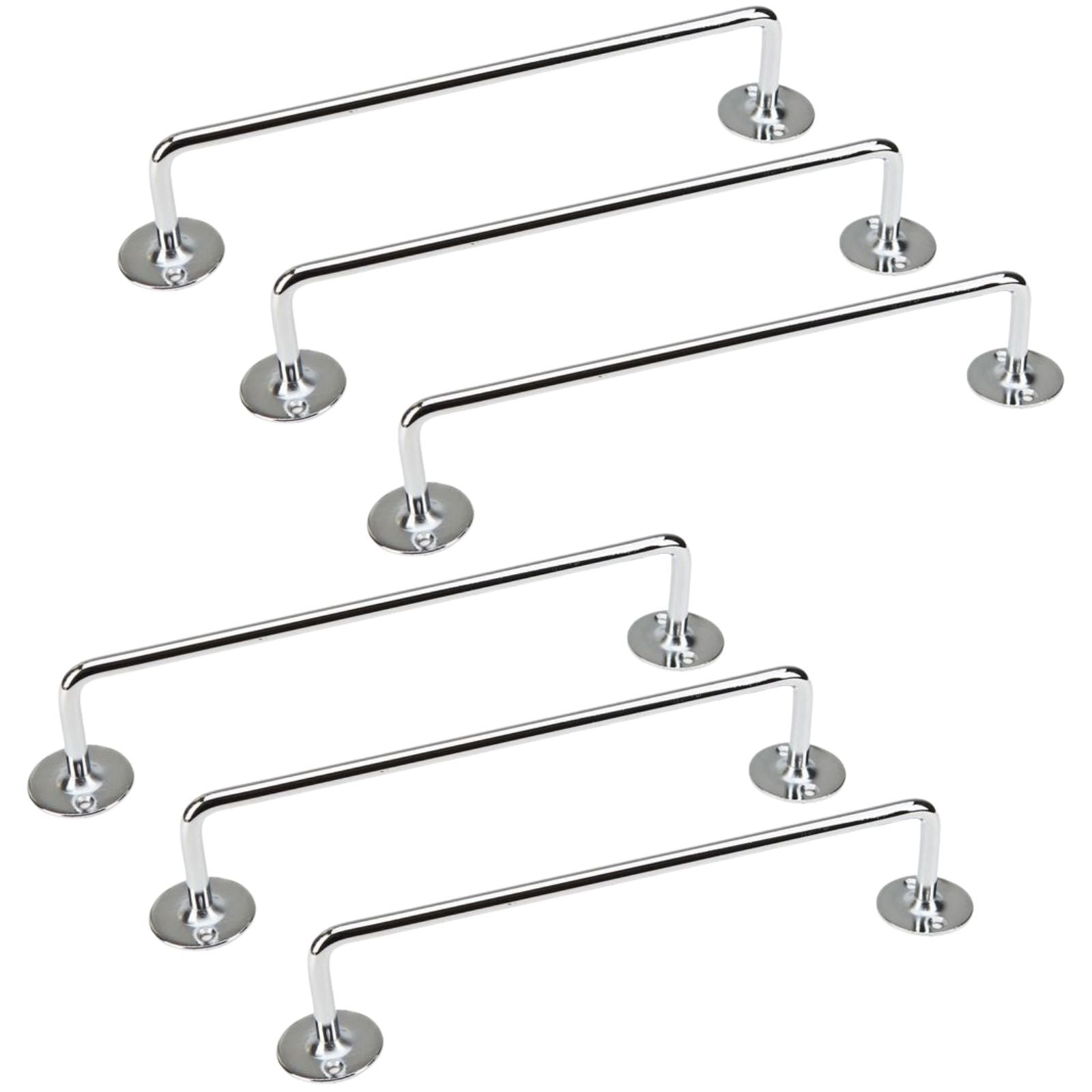 6x 460mm Chrome Tea Towel Rail Stainless Steel Holder Rack - Image 2
