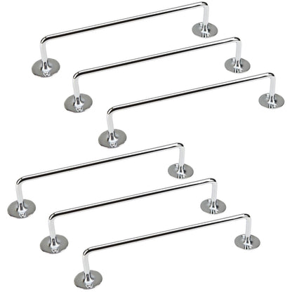 6x 460mm Chrome Tea Towel Rail Stainless Steel Holder Rack - Image 2