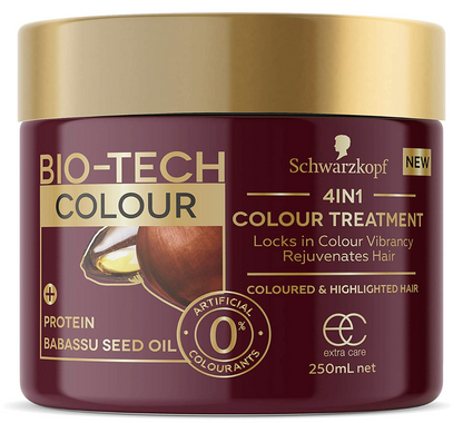 Schwarzkopf Bio-Tech 4-in-1 Colour Treatment Protein Babassu Seed Oil 250ml - Image 2