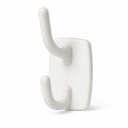 Deco Self-Adhesive Double Hook in White – 2.3kg Weight Capacity per Hook - Image 2