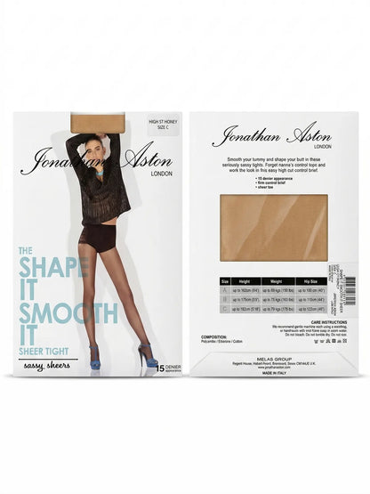 Jonathan Aston Sheer Tights in High Street Honey (Size C) - Made in Italy - Image 2