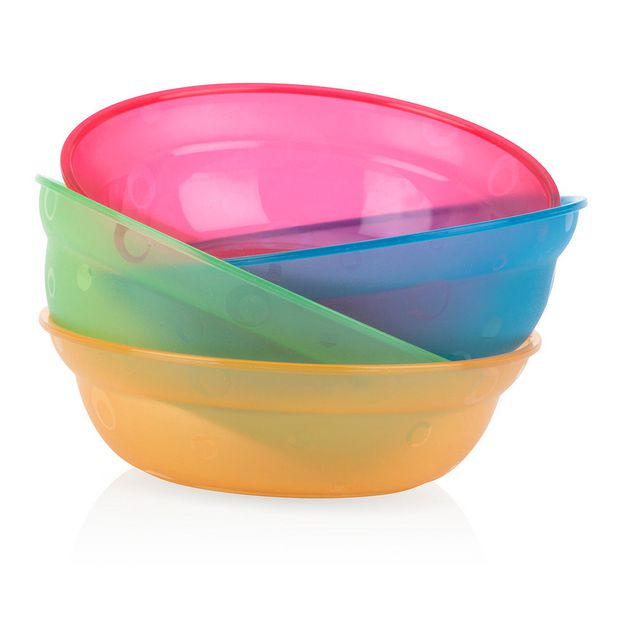Nuby Value Feeding Bowls Multicolor (Pack of 4) - 6 Months + - Image 2