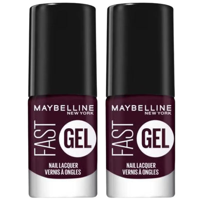 2x Maybelline Fast Gel Quick Drying Longwear Nail Lacquer 6.7ml  - 13 Possessed Plum - Image 2