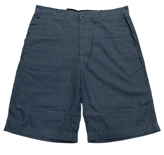 Mens 100% Cotton Summer Shorts - Check Grey - 2XL/38