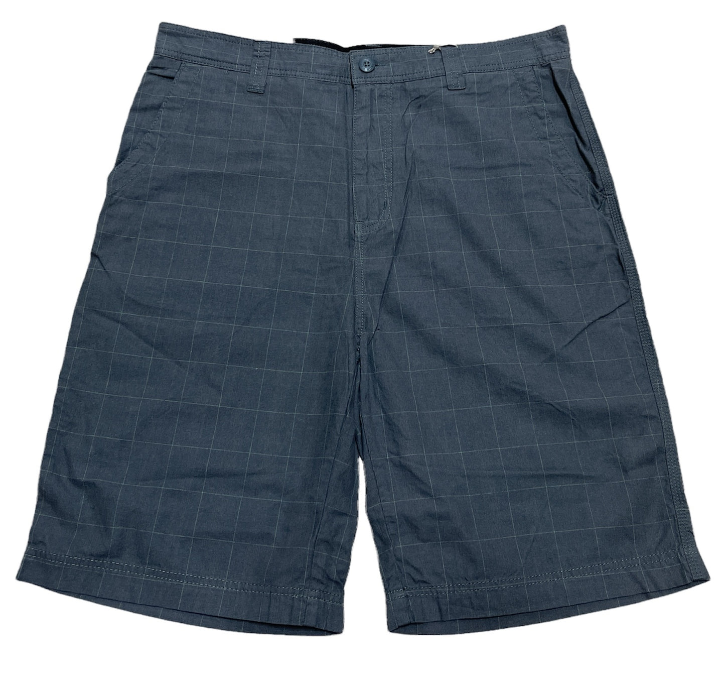 Mens 100% Cotton Summer Shorts - Check Grey - 2XL/38 - Image 2
