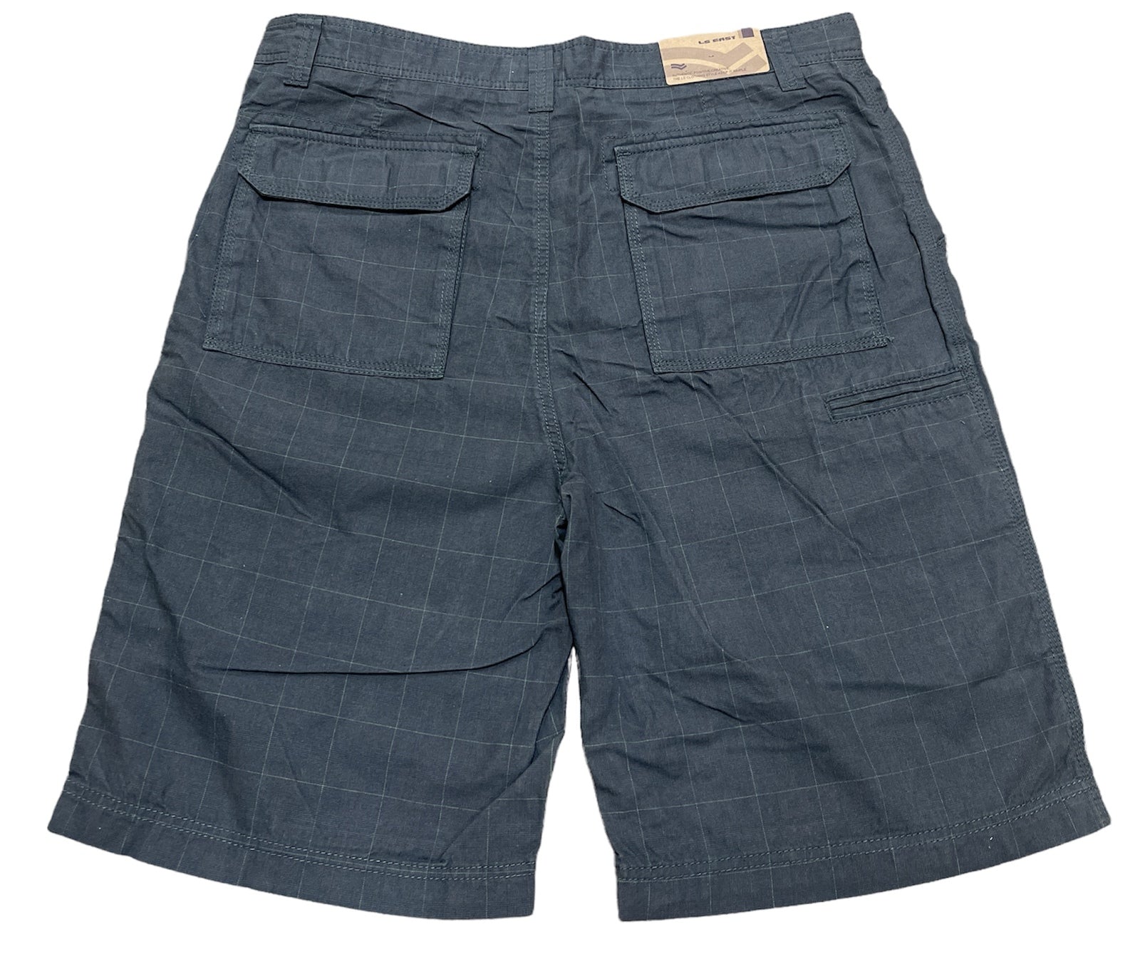 Mens 100% Cotton Summer Shorts - Check Grey - XL/36 - Image 3