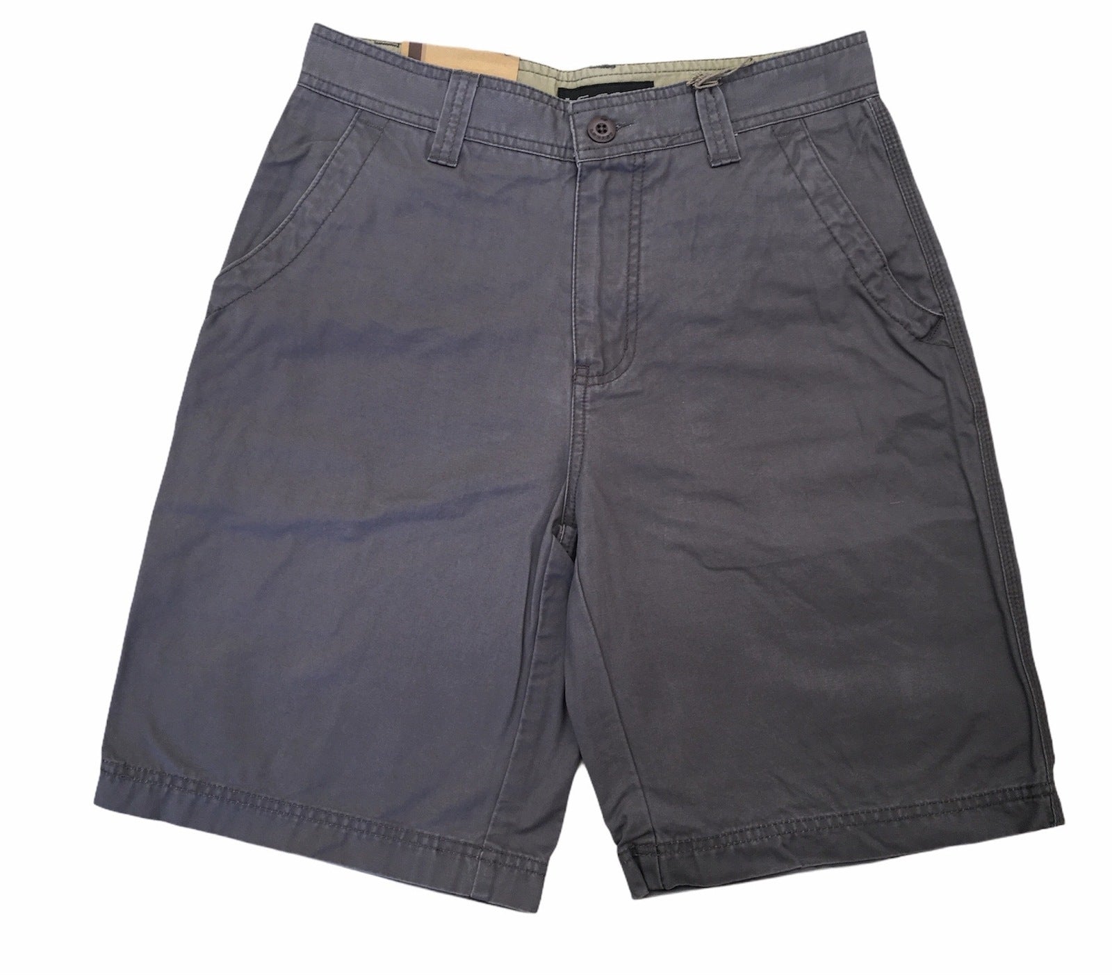 Mens 100% Cotton Drill Shorts Summer Casual Quality - Grey - M/32 - Image 2