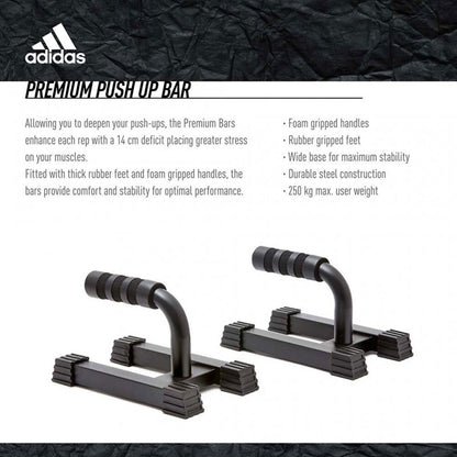 Adidas Premium Push Up Bars Grips Non Slip Handles Gym Training Fitness Foam - Image 7