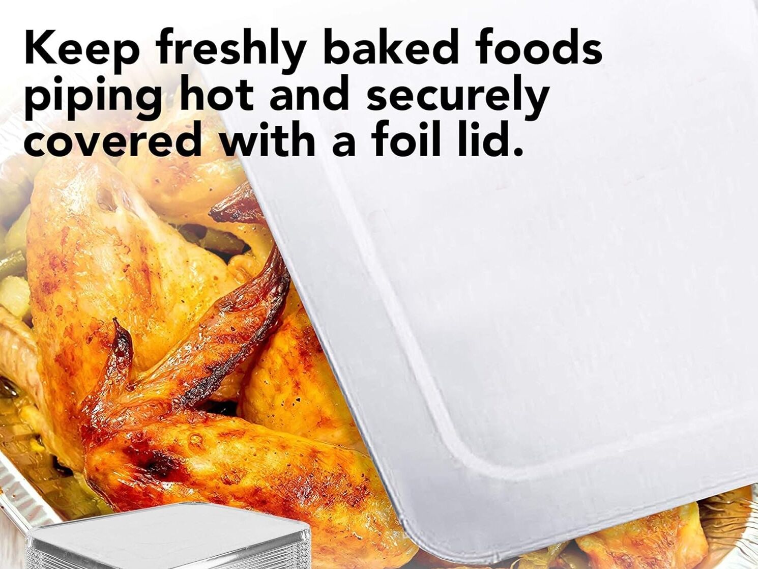144x Aluminium Disposable Foil Food Container Trays Pans w/ Lids Covers Bulk 20x11x5cm - Image 5