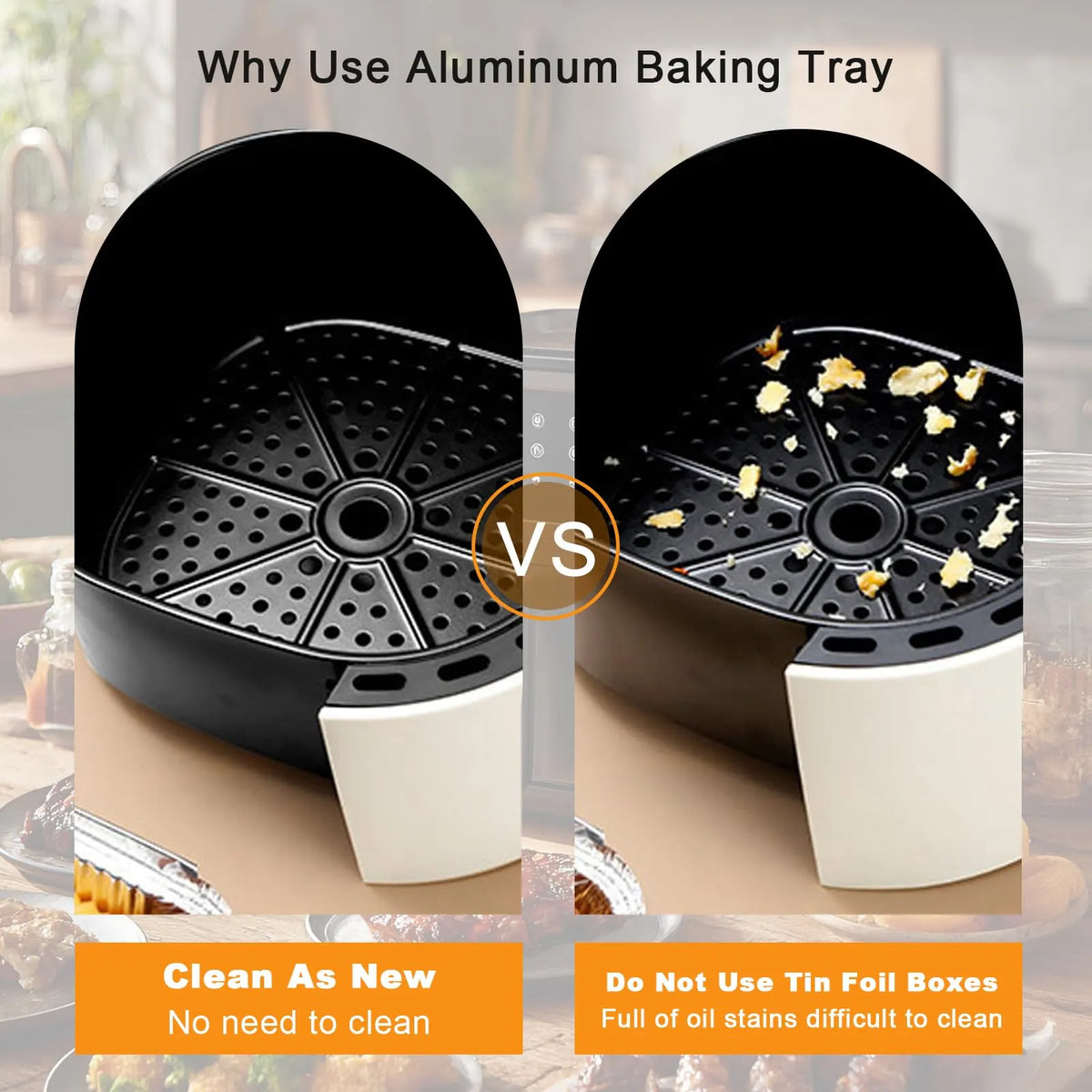 120x Aluminium Square Baking Trays Disposable - Suits Air Frying 20x20x4.5cm - Image 5