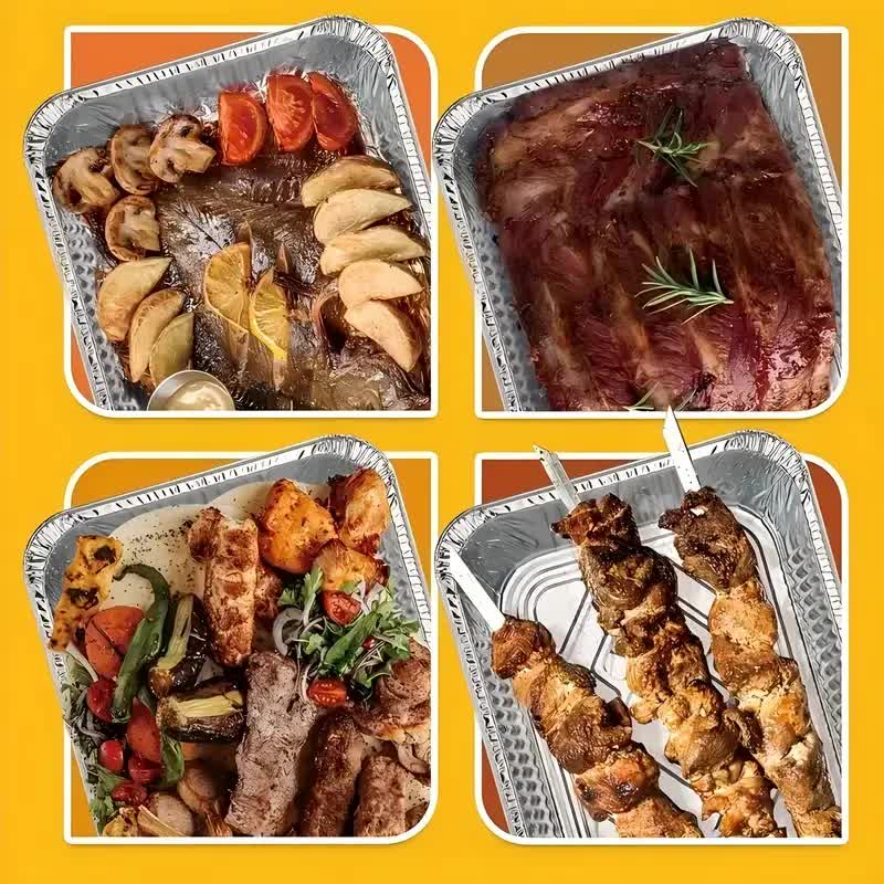 240x Aluminium Disposable Foil Food Container Trays Pans Baking Roast Bulk 32.5x26x5.5cm - Image 3