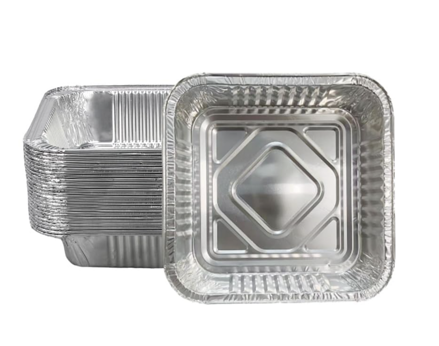 48x Deep Foil Aluminium Disposable Food Container Trays Pans Baking Roast Bulk 33x27x11cm - Image 2