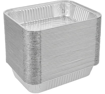 72x Aluminium Disposable Foil Food Container Trays Pans Baking Roast Bulk 45x34x6.5cm