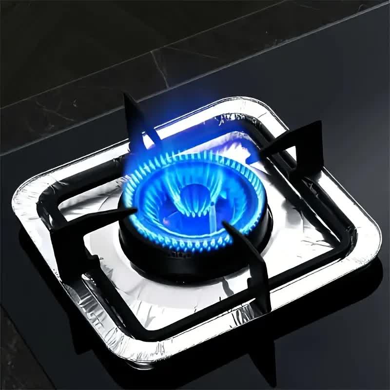 480x Aluminium Disposable Foil Stove Burner Covers Bulk - Square - Image 4