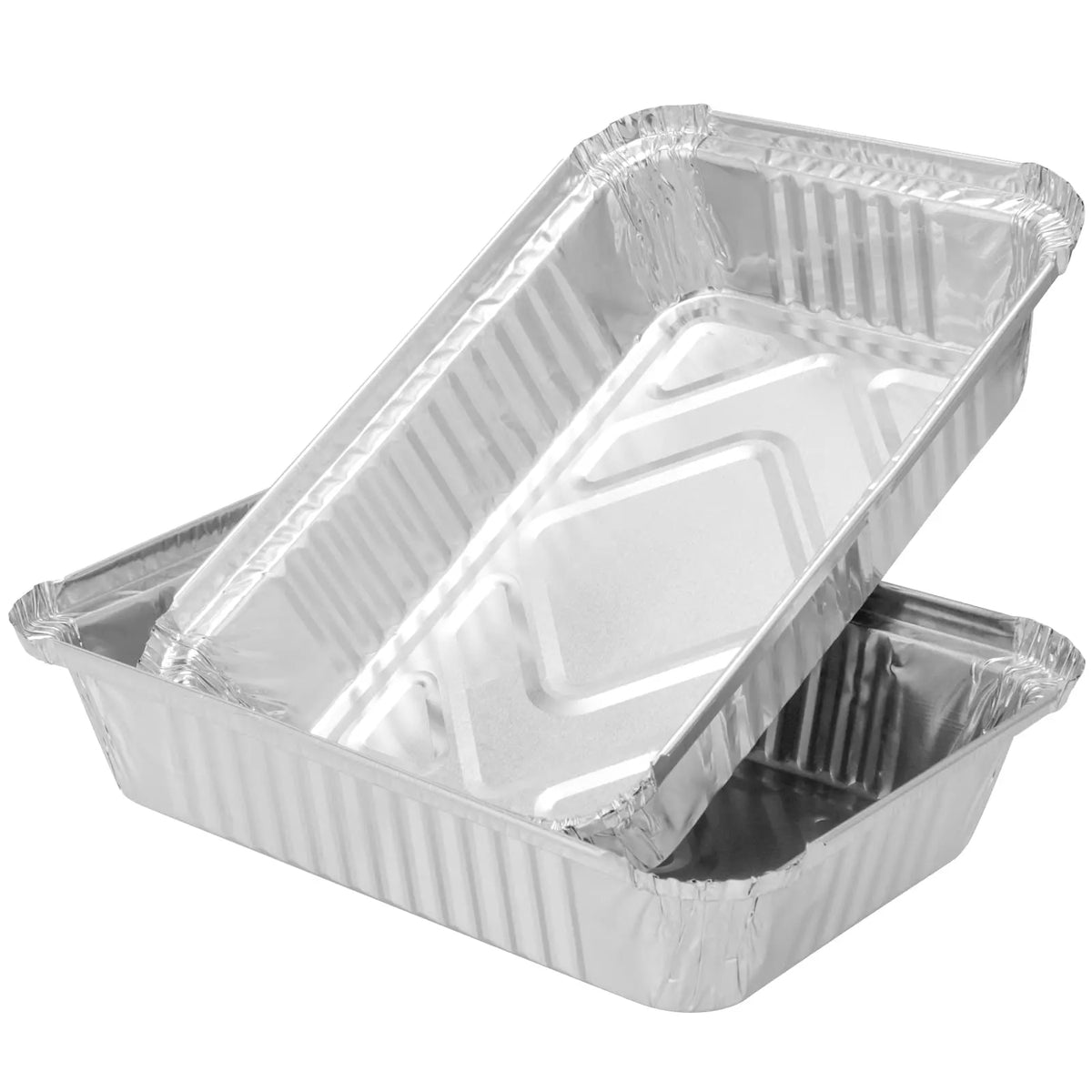 48x Aluminium Disposable Foil Food Container Pans Baking Tray 52x32x8.5cm - Image 3