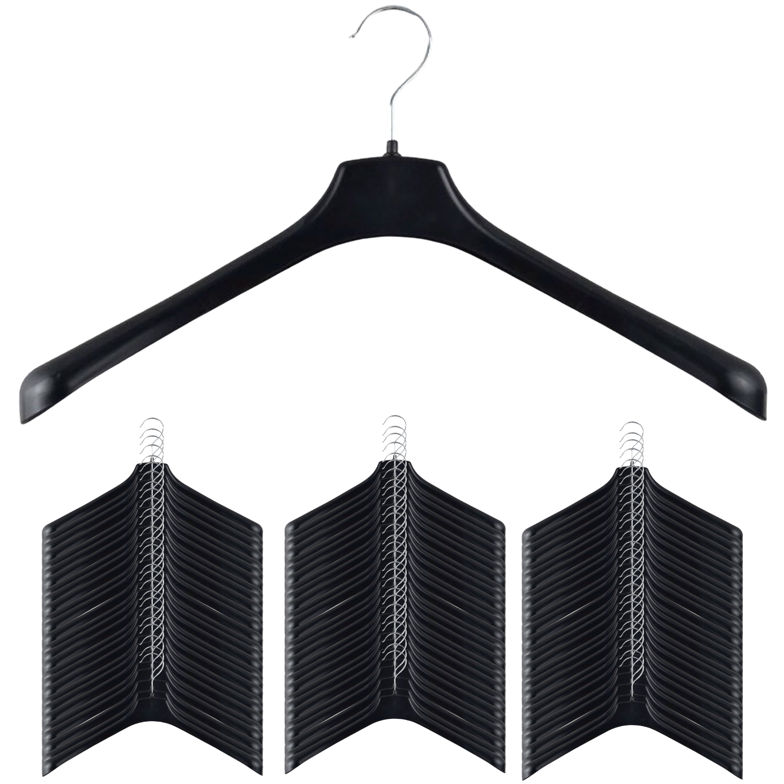60x JACKET HANGER Heavy Duty 460mm Commercial Pants Clothing Coat BULK R51L - Image 2