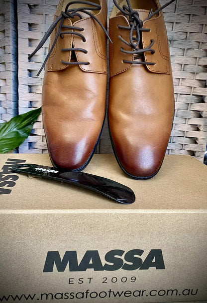 Massa Ascoli Leather Derby Dress Lace Up Shoes Wedding Business Formal in Tan - UK 11 - Image 6