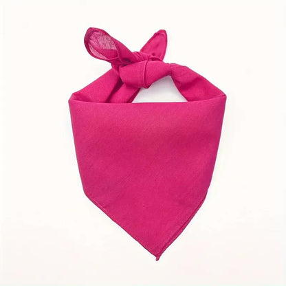 BANDANA 100% COTTON Head Wrap Durag Bandanna Summer Biker Scarf Mask - Hot Pink - Image 2