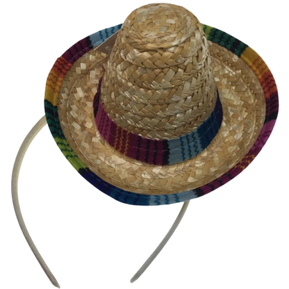 12x MINI SOMBRERO HATS on Headband Mexican Spanish Fiesta Party Costume BULK - Image 2