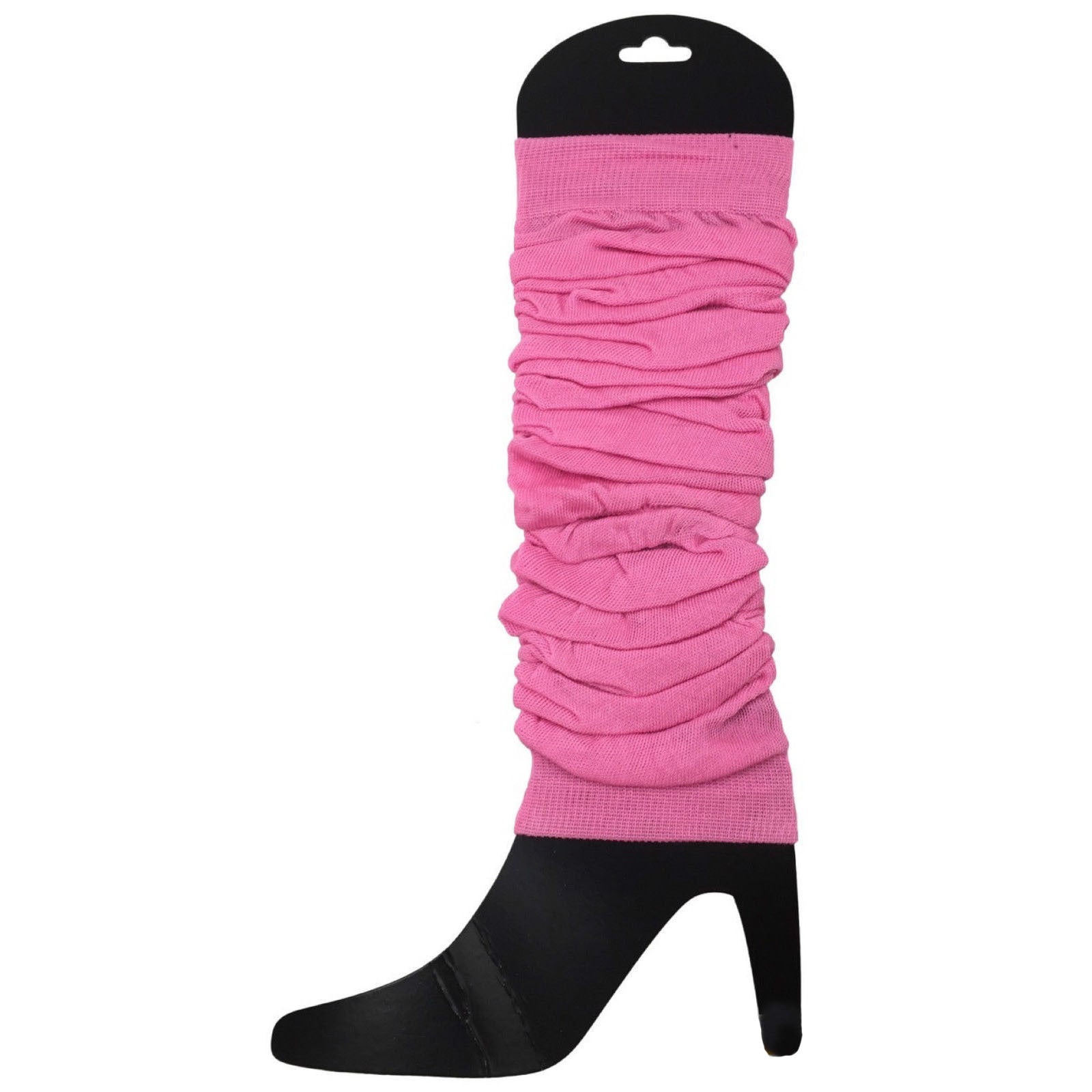 12 LEG WARMERS Knitted Womens Neon Party Knit Ankle Fluro Dance Costume 80s BULK - Light Pink - Image 3