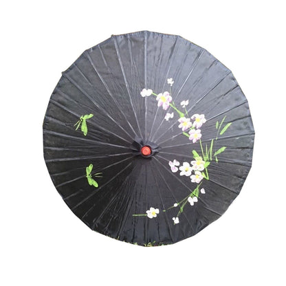 12x PARASOL UMBRELLA Chinese Japanese Bamboo Flower Pattern 80cm Large BULK - Black - Image 4