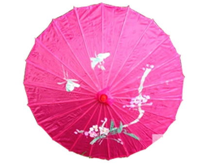 12x PARASOL UMBRELLA Chinese Japanese Bamboo Flower Pattern 80cm Large BULK - Hot Pink - Image 4