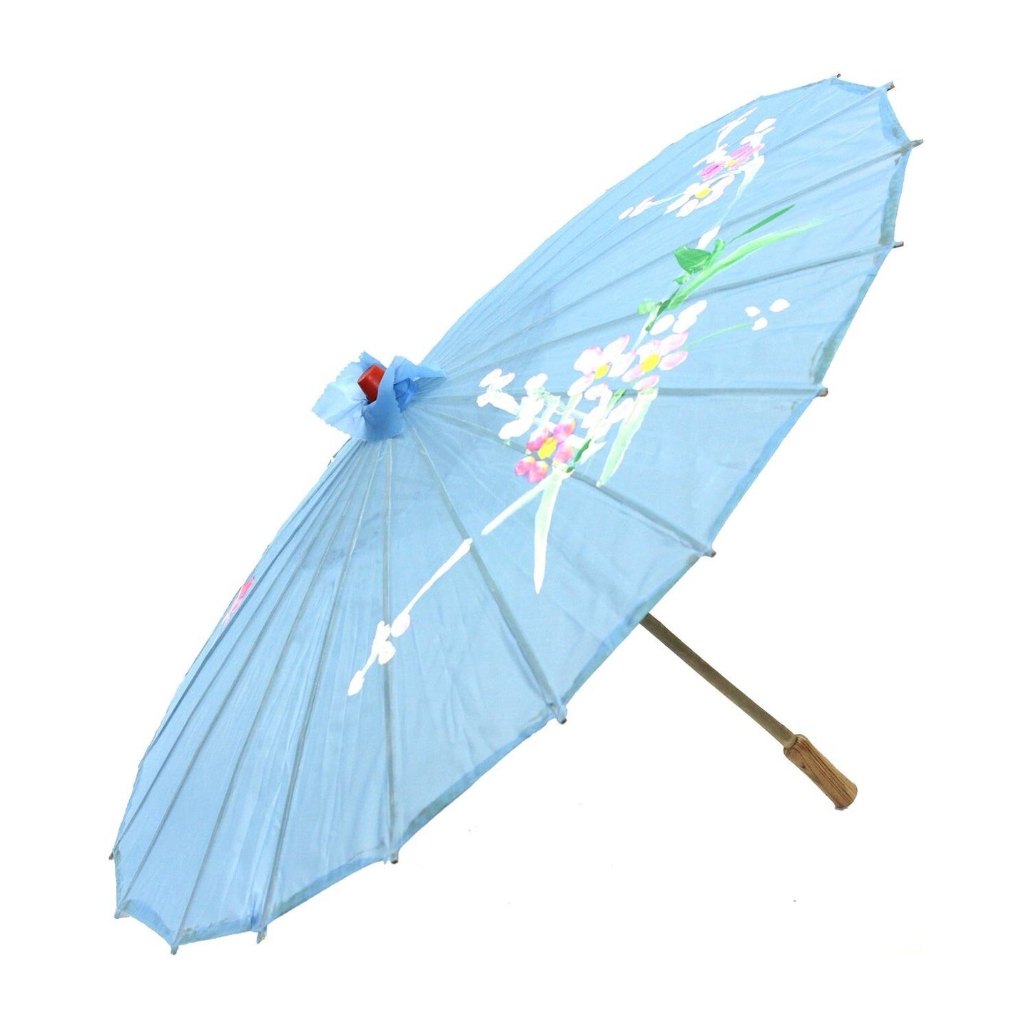 12x PARASOL UMBRELLA Chinese Japanese Bamboo Flower Pattern 80cm Large BULK - Sky Blue - Image 3