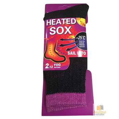 12 Pairs Womens THERMAL HEATED SOCKS Warm Winter Comfort Work Sox Ski BULK - Image 4
